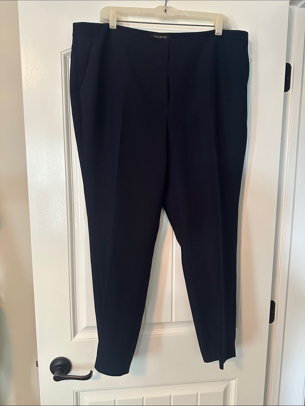 Talbots Navy Blue Cropped Tailored Ankle Pant